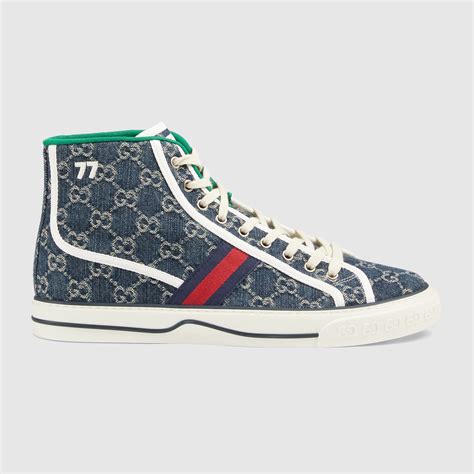 denim Gucci sneakers